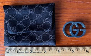 Authentic GUCCI Vintage Logo key /pendant charm with bag Belt Buckle - Picture 1 of 7
