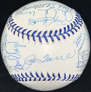 1998 NY Yankees Autographed World Series Champs Team Joe Dimaggio Baseball PSA - Picture 1 of 8