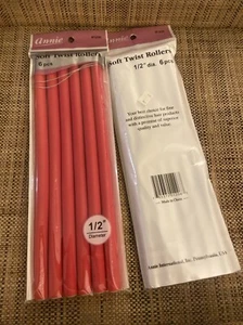 Annie Soft Twist Rollers 10in 12 Count Red 2 Packages #1206 - Picture 1 of 1