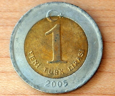 2005 Turkey 1 Lira Bimetallic - Image 1 of 2