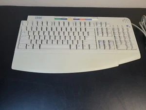 IBM KB-9930 Vintage White PS/2 Multimedia PC Keyboard Internet/Media Controls - Picture 1 of 15