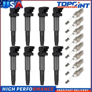 8 Ignition Coil & Spark Plug Kit For 2002-2005 BMW 745Li 745i 4.4L V8 UF522 - Picture 1 of 8