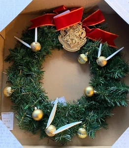 Harry Potter Hogwarts Wappen Weihnachtskranz 18 Zoll - Bild 1 von 3