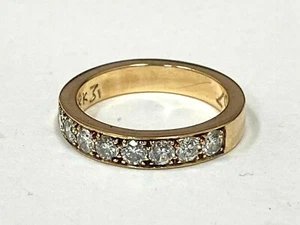 BEAUTIFUL 18K R/GOLD diamond Ring, CLAW/CHANNEL SETTING,4.55 grams - Picture 1 of 7