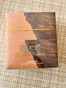ACE Rolling Cigarette Papers 50 booklets x 32 unbleached King Size Ultra Thin - Picture 1 of 5