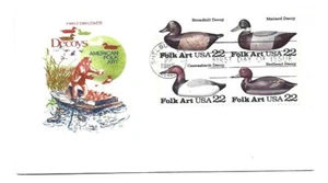2138-41 Duck Decoys Farnam, HF, block of 4 FDC - Picture 1 of 1