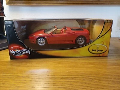 Ferrari  360 Spider hot wheels 1/18 - miniature rouge - avec boite rare - Photo 1/4