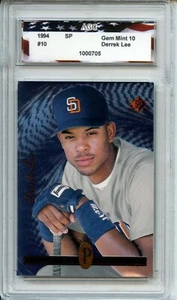 1994 SP Upper Deck #10 Derrek Lee tarjeta de novato AGC 10 gemas como nueva San Diego Padres - Imagen 1 de 2