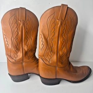Vintage Tony Lama braune Western Cowboystiefel Herren Größe 10,5 EE Blk Label hergestellt in den USA - Bild 1 von 16