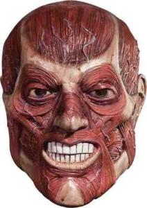 Skinner Mask Skinned Face Scary Monster Zombie Halloween Adult Costume Accessory - Picture 1 of 1