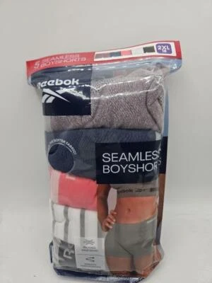 Reebok Women's Boy Shorts Underwear - 5 Pack Stretch Performance Size XX-Large - Image 1 of 2