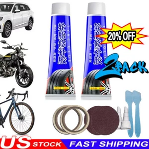 2 PCS Tire Patch Plug Sidewall Repair Glue For Side Bonding Or Tire Leakage 50ml - Picture 1 of 13