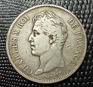 5 FRANCS CHARLES X 1827 A - Argent - Imagen 1 de 2