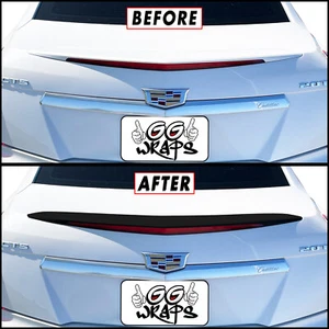 Spoiler trasero superposición de vinilo negro para Cadillac CTS 2014-19 - Imagen 1 de 5