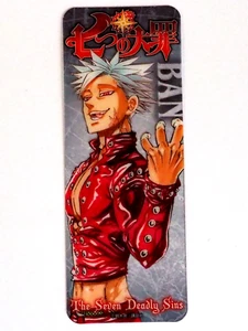 BAN The Seven Deadly Sins Clear Bookmark Anime Japan L370 - Picture 1 of 3