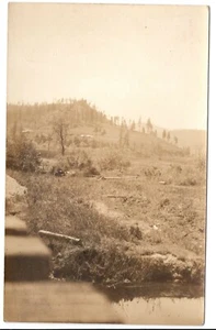 Foto RPPC de tren tala paisaje ubicación no identificada postal vintage - Imagen 1 de 2