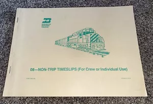 Vintage Burlington Northern Non-Trip Timeslips for Crew or Individual - Picture 1 of 3