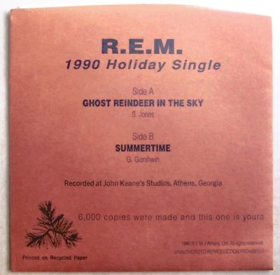  R.E.M. ‎– 1990 Holiday Single - Rare Unplayed Stock Copy - MINT - Image 1 of 2