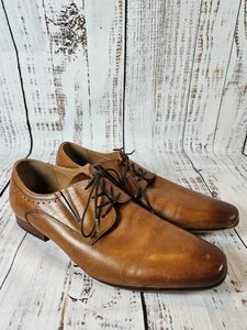 Size 8 Aldo Wakler -R-28 Dress Shoes Oxford 51000684 Lace Up Brown - Picture 1 of 8