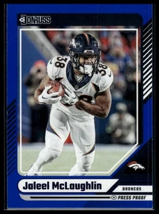 Donruss Press Proof Blue Jaleel McLaughlin #147 Denver Broncos 2024 - Imagen 1 de 2