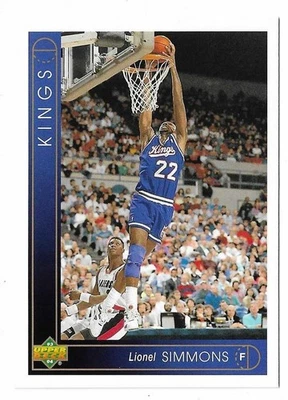 1993-94 Upper Deck Basketball Lionel Simmons Card #99 Sacramento Kings - Image 1 of 4