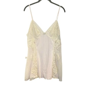 Camicia Intima Bella Donna Babydoll Avorio Rosa Coquette Femminile Elasticizzata Cami L - Foto 1 di 6