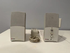 VINTAGE RETRO Labtec LCS-1016 PC Computer Speakers w/ OEM Power Supply - Picture 1 of 2