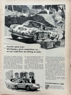 Porsche 911 Racing 1968 de colección anuncio original IP044 Foto 1 de 2