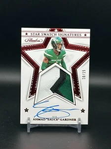 Ahmad "Sauce" Gardner 2023 Panini Flawless Star Swatch Patch Auto Ruby #10/15 - Picture 1 of 2