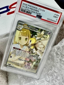 TCG POKÉMON JOURNEY TOGETHER- LILLIE'S RIBOMBEE 164 ILLUSTRATION RARE PSA 9 MINT - Picture 1 of 4