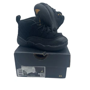 Jordan 12 Nike Retro TD Negro Taxi Zapatos Altos Niño Pequeño 8 - Imagen 1 de 8