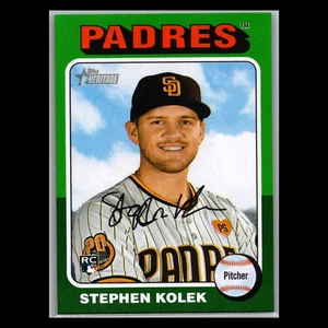 2024 Topps Heritage High Number - #710 Stephen Kolek RC SP Green Border - Padres - Picture 1 of 2