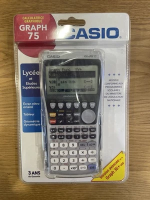 CASIO ® GRAPH 75 CALCULATRICE GRAPHIQUE LYCEE & ETUDES SUPERIEURES USB NEUF - Photo 1/2