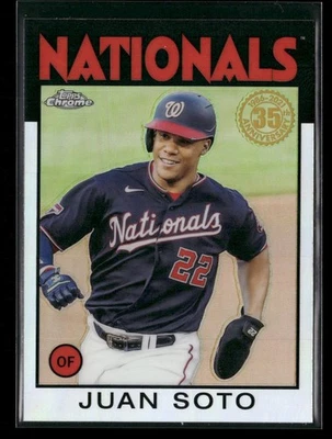 Juan Soto 2021 Topps Chrome 1986 Topps Baseball 35th Anniversary #86BC-4 - Image 1 of 2