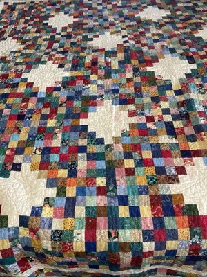 Vintage Handmade Quilt, Washed But Never Used, Gorgeous! - Image 1 of 4