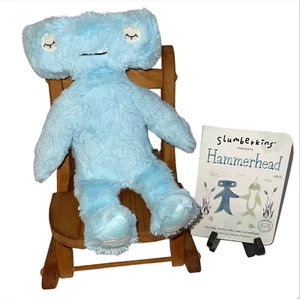 Juego de felpa azulada Slumberkins Hammerhead de 12" con soporte de libro para resolución de conflictos - Imagen 1 de 16