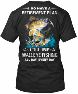 Retirement Plan Walleye Premium T-Shirt - Picture 1 of 1