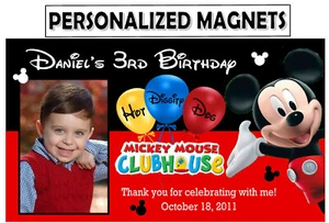12 IMANES FOTOGRÁFICOS FAVORITOS FIESTA CUMPLEAÑOS MICKEY MOUSE CLUBHOUSE - Imagen 1 de 2