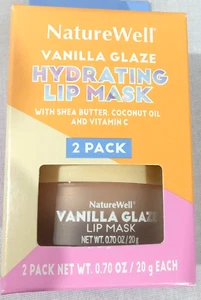 NatureWell 2 Pack Vanilla Glaze Hydrating Lip Mask Shea Butter Coconut Vitamin C - Picture 1 of 4