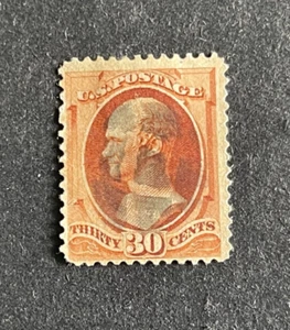 mystamps US #217, 30 cent Hamilton, 1888, used, F - Picture 1 of 2
