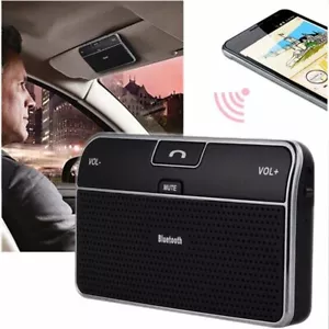 Car Kit Clip Hands free Multipoint Wireless Bluetooth 4.0 Speakerphone Speaker - Picture 1 of 3