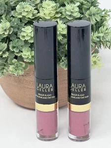 2 NEW Laura Geller PREP-N-GO Lip Scrub and Tint Duo RUSH HOUR Full Size NWOB - Picture 1 of 1