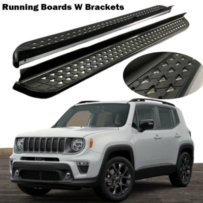 Se adapta a estriberas Jeep Renegade 2015-2025 peldaños laterales pedal barras Nerf Foto 1 de 4
