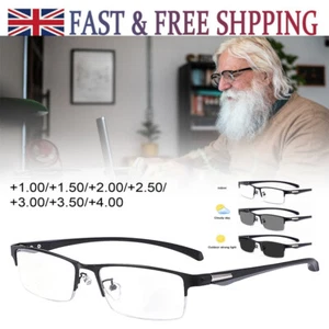 Multifocal Progressive Varifocal Reading Glass Photochromic Anti-blue +1.0 ~+4.0 - Picture 1 of 25