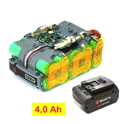 Tauschpack für Würth Akku 18 V Li  3.0 Ah --  0700 916 531 mit 4.0 Ah u. LED - Bild 1 von 3