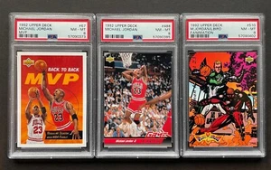 1992 UPPER DECK #67, #488 and #510 Fanimation Michael Jordan PSA 8 Card Lot - Picture 1 of 2