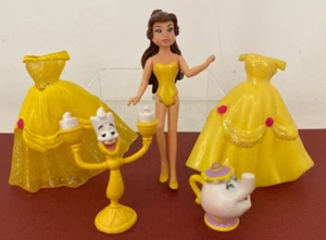 ☆ Disney Polly Pocket Lot ☆ Beauty & the Beast : Princess Belle - Mini Figure #1 - Picture 1 of 5