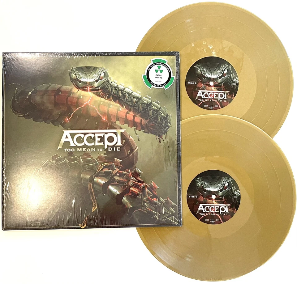 ACCEPT - Too Mean To Die - Limited Edition 1/300 Gold Vinyl 2xLP New MINT Foto 1 de 4