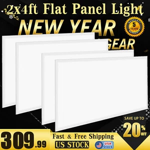 4PACK 2 x 4 LED Commercial Flat Panel Light Recessed Down Lamp Ceiling Fxtures - Picture 1 of 12