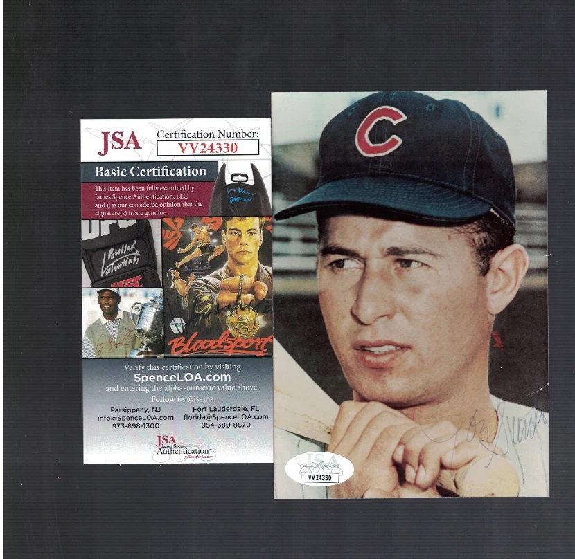 Ron Santo Chicago Cubs Signed 4x6 Photo JSA Certified - Image 1 of 1